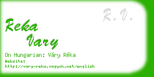 reka vary business card